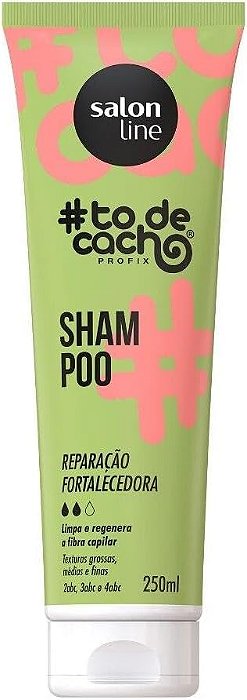 Salon Line Shampoo, #TodeCacho, Reparação Fortalecedora, Vegano Para Cabelos Ondulados, Cacheados e Crespos, 250ml