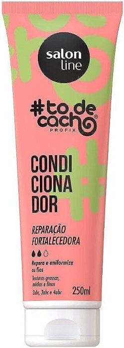 Salon Line Condicionador, #TodeCacho, Reparação Fortalecedora, Vegano Para Cabelos Ondulados, Cacheados e Crespos 250ml