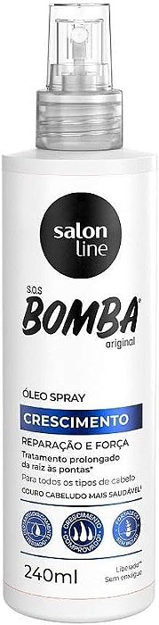 Óleo Spray Crescimento SOS Bomba Original Todos os Tipos de Cabelos 240ml