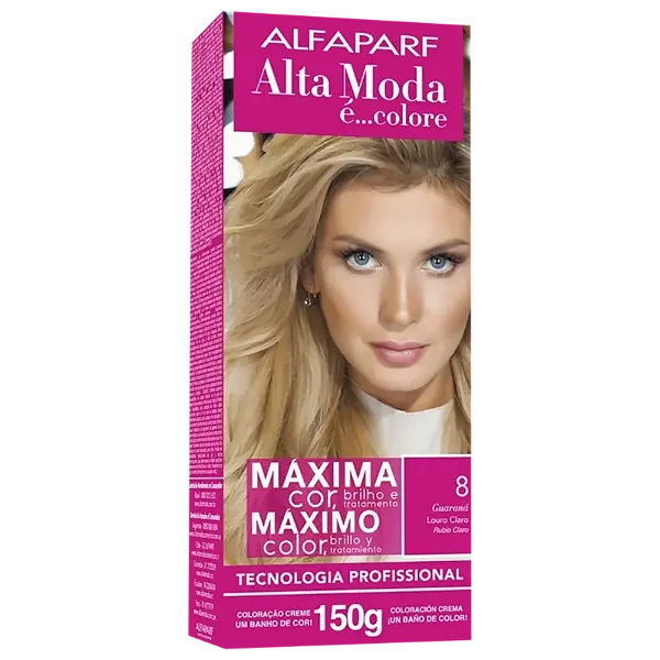 Alta Moda é... Colore 8 Louro Claro - Coloração Permanente 150g