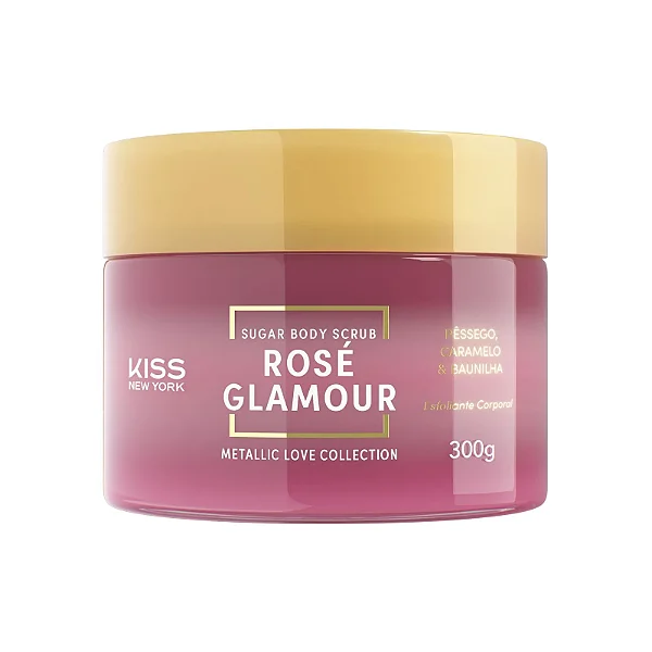 Esfoliante Corporal de Açúcar Rosé Glamour Kiss New York