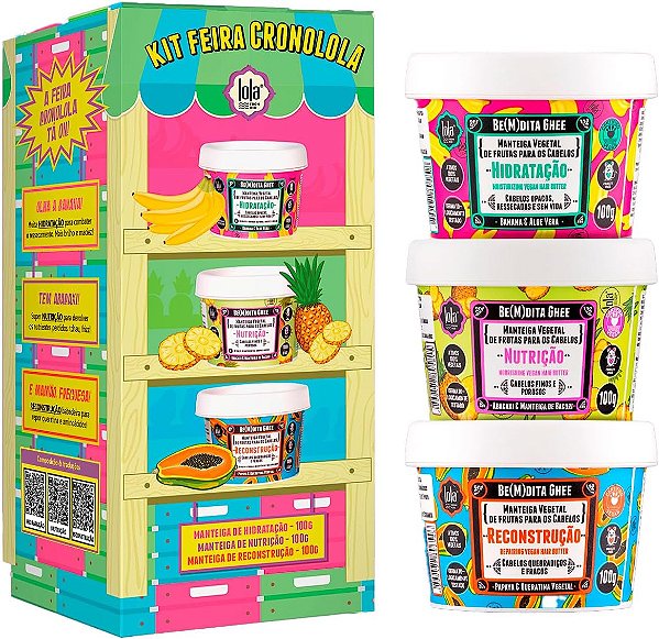 Kit Lola From Rio Cronograma Capilar Be(M)dita Ghee (3 Produtos)