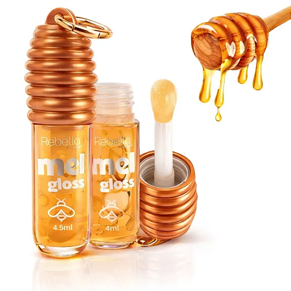 Gloss Labial Mel com Chaveiro Febella 4,5ml