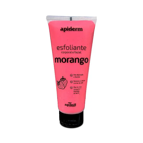 Esfoliante Corporal e Facial Morango 190g Apinil Cosméticos