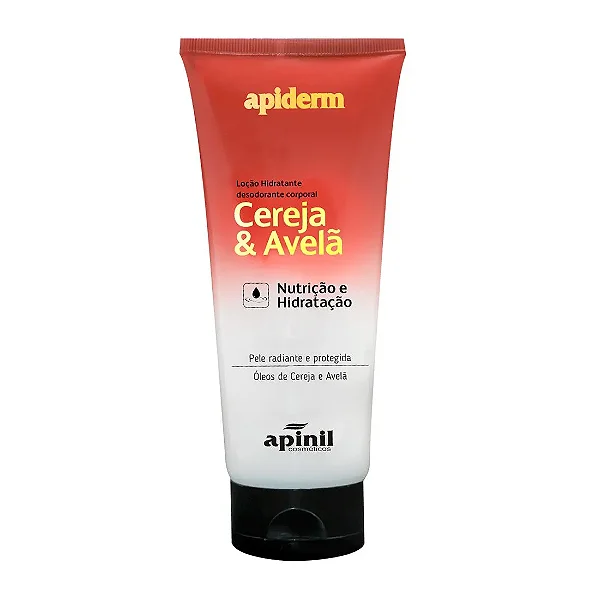 Apiderm Loção Hidratante Desodorante Corporal com Óleo de Cereja e Avelã 190g Apinil Cosméticos