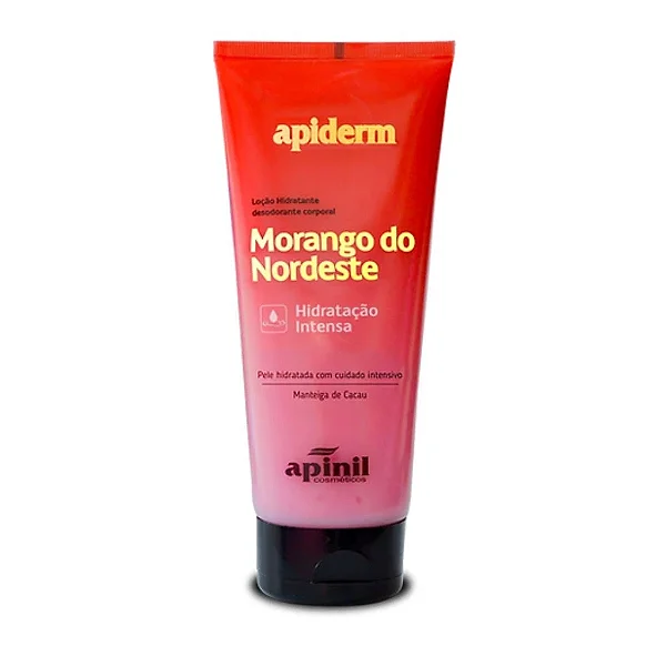 Loção Hidratante Morango do Nordeste com Manteiga de Cacau 190g Apinil Cosméticos