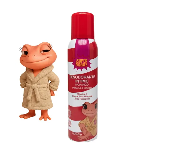 SuperPoderes Perfume Para Virilha Super Poderes Morango Spray Feminino Desodorante Íntimo Spray