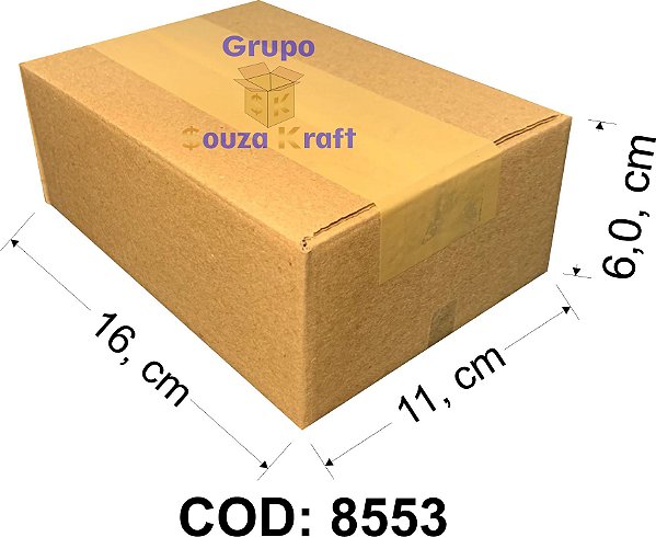 Caixa de Papelão Maleta Normal 16x11x6cm - Pacote com 150