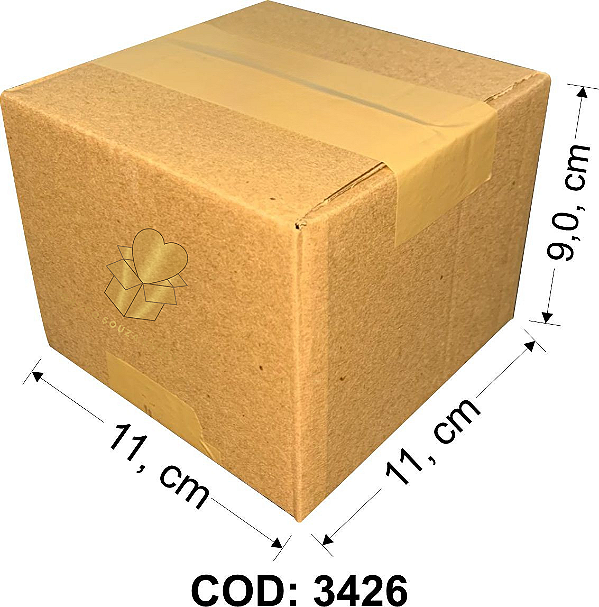 Caixa de Papelão Maleta Normal 11x11x9cm - Pacote com 150