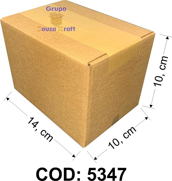 Caixa de Papelão Maleta Normal 14x10x10cm - Pacote com 150