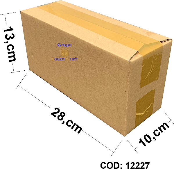 Caixa de Papelão Maleta Normal 28x10x13cm - Pacote com 50