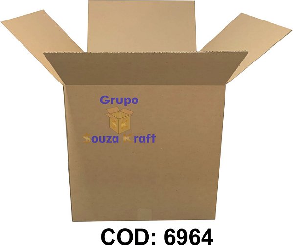 Caixa de Papelão Maleta Normal 50x50x50cm - Pacote com 10