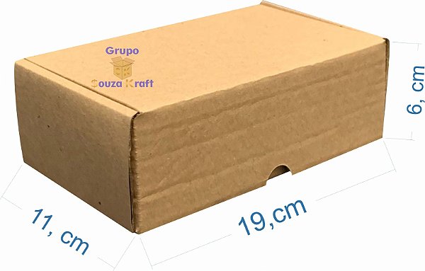 Caixa de Papelão SEDEX Corte Vinco 19x11x6 - Pacote com 100