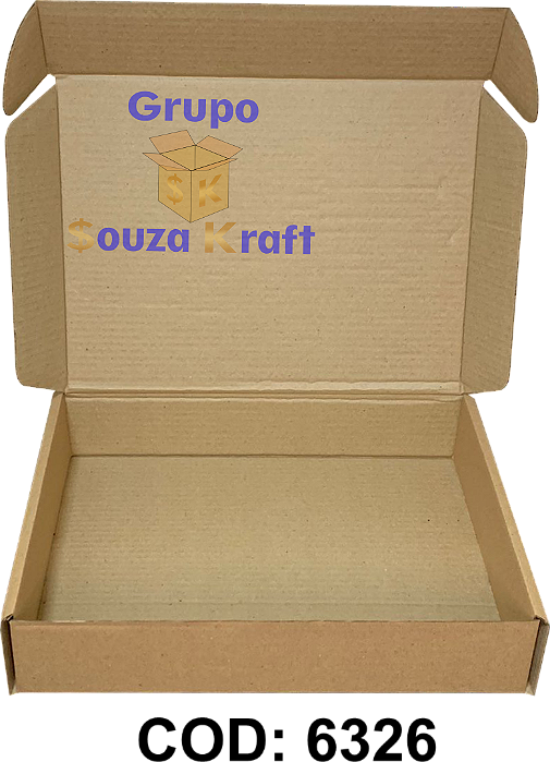 Caixa de Papelão SEDEX Corte Vinco 37x27x7 - Pacote com 50