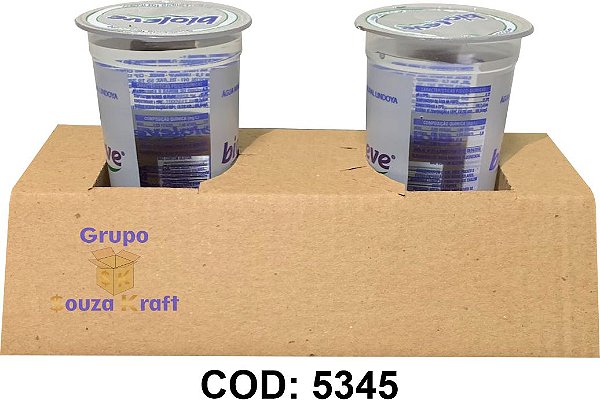 Caixa Porta Copos (2 un) 24,5x14,5x6 - Pacote com 150