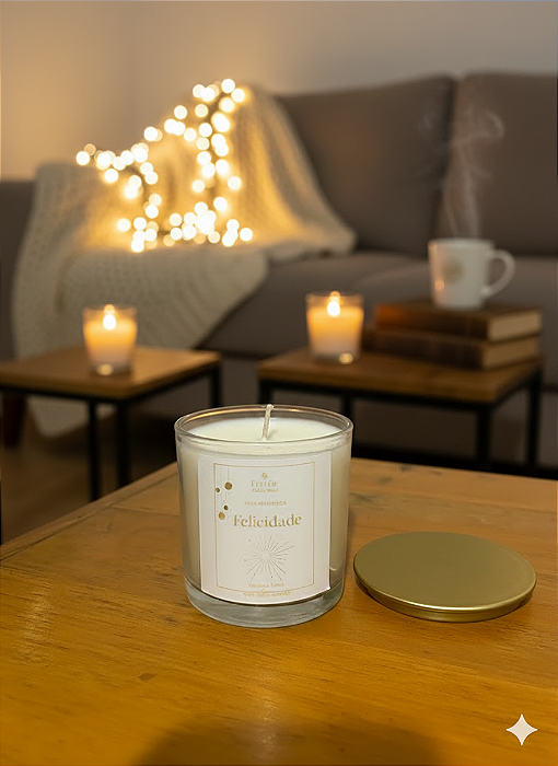 Vela aromática Laranja e Cedro ( Felicidade ) - 180g