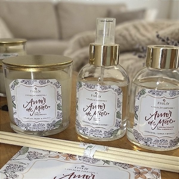 Kit - Verbena, cedro & Musgo ( vela 180g + difusor 100ml + Home spray 100ml )