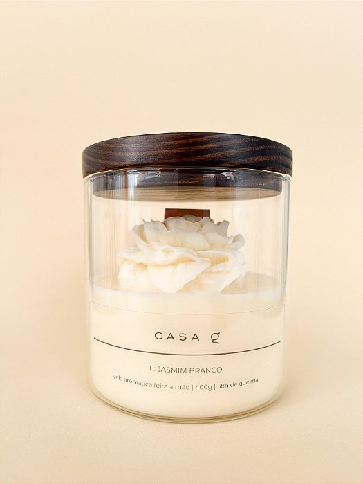 Vela Jasmim Branco 400g
