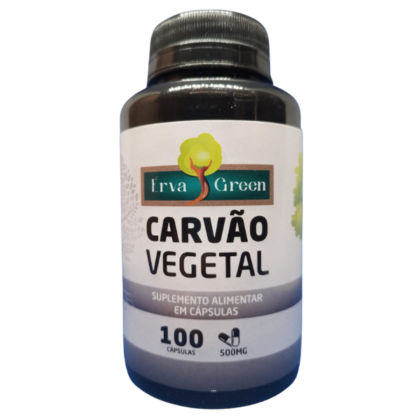 CARVÃO VEGETAL 100 CÁPSULAS - ERVA GREEN
