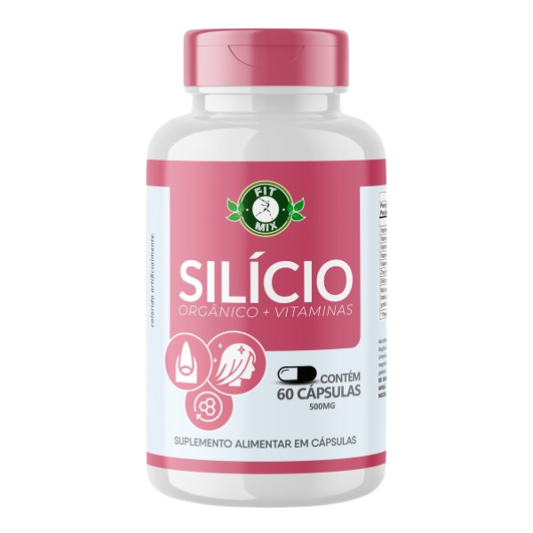 🌿 Silício Orgânico 500mg 60 Cápsulas Fit Mix 🌿