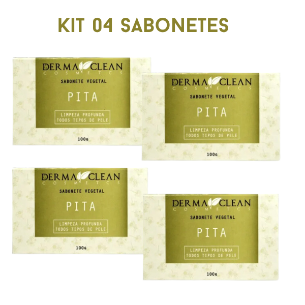 KIT COM 04 UNIDADES SABONETE DE PITA (DERMACLEAN)