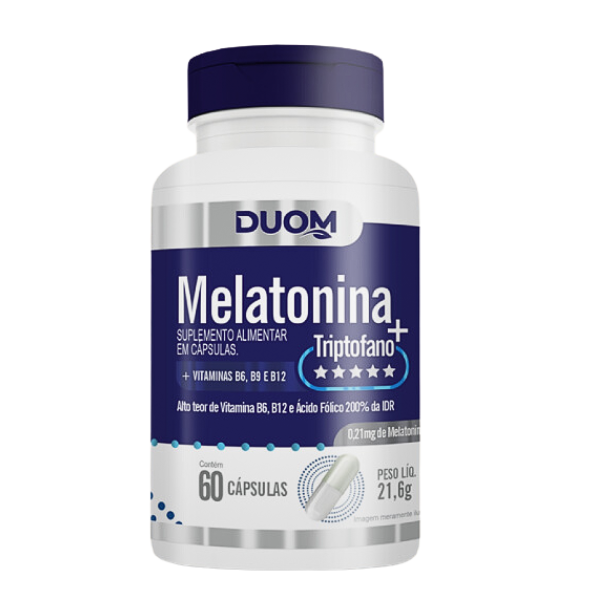 🌙Melatonina com Triptofano 60 cápsulas (Duom)🌟