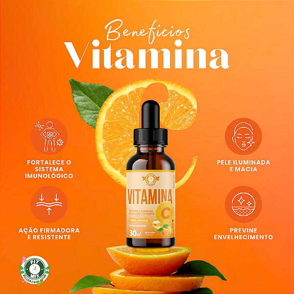 Vitamina C 30ml (sabor laranja) Fit Mix