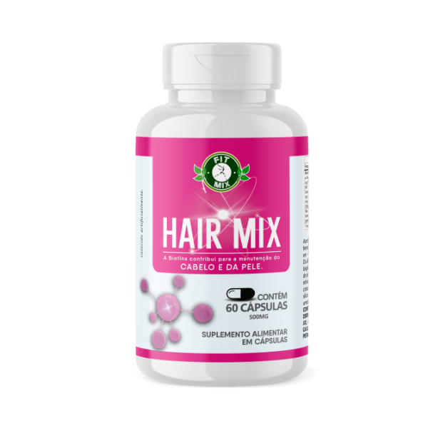 🌿✨Haix Mix 500mg (Cabelo e Pele) 60 Cápsulas - Fit Mix🌿✨