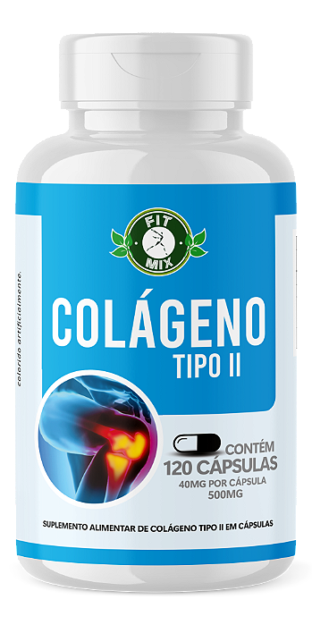 💪 Colágeno Tipo II Fit Mix - 120 Cápsulas | 🦵 Saúde Articular e Flexibilidade