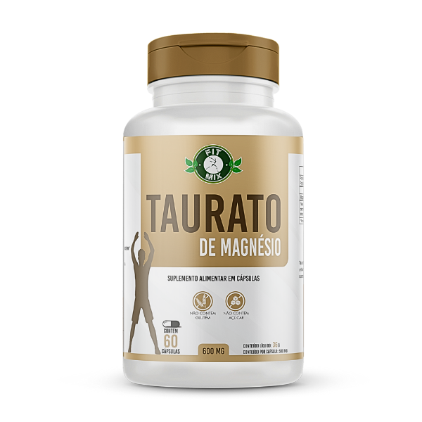 💪❤️Taurato de Magnésio 600mg 60 Cápsulas - Fit Mix 🌱