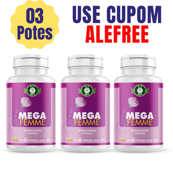 ✨ Kit Mega Femme - (03)Três Potes 60 cáps 1400mg(cada) Fit Mix💖 ✨