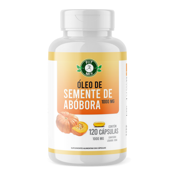 🎃 Óleo de Abóbora 1400mg – 120 cápsulas | Fit Mix🎃
