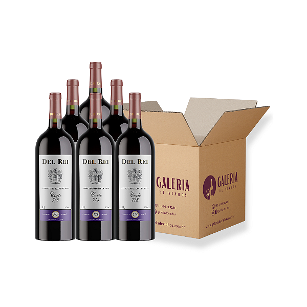 VINHO DEL REI TINTO SUAVE 7-8 CABERNET E BORDO 1L - 12 UNIDADES