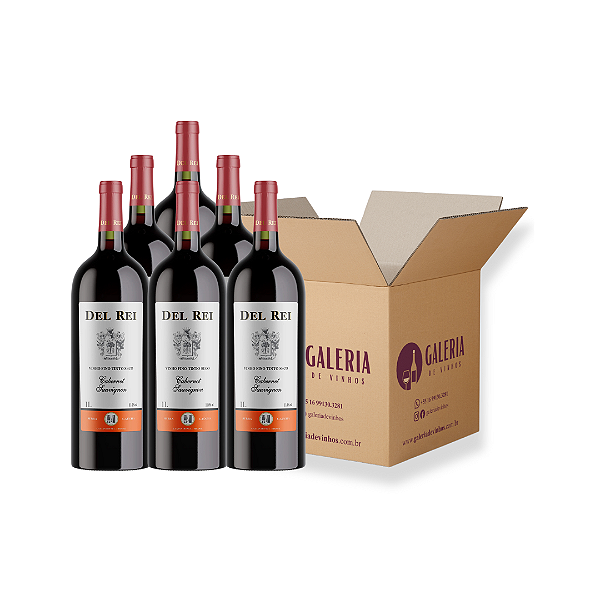 VINHO DEL REI FINO TINTO SECO CABERNET SAUVIGNON 1L - 36 UNIDADES