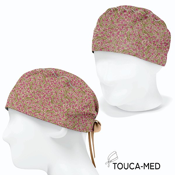 Touca Cirúrgica, Greys Anatomy, Floral, Arizona, Rosa