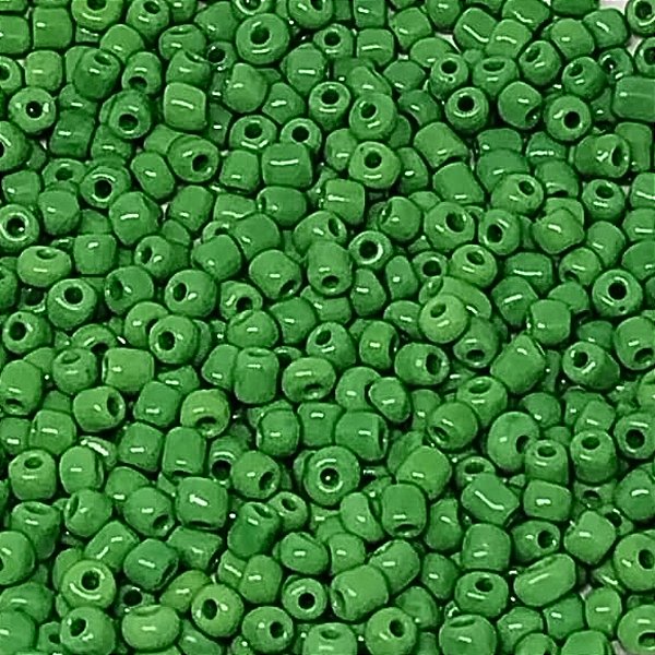 Miçanga 6/0 Verde Leitoso 50gr