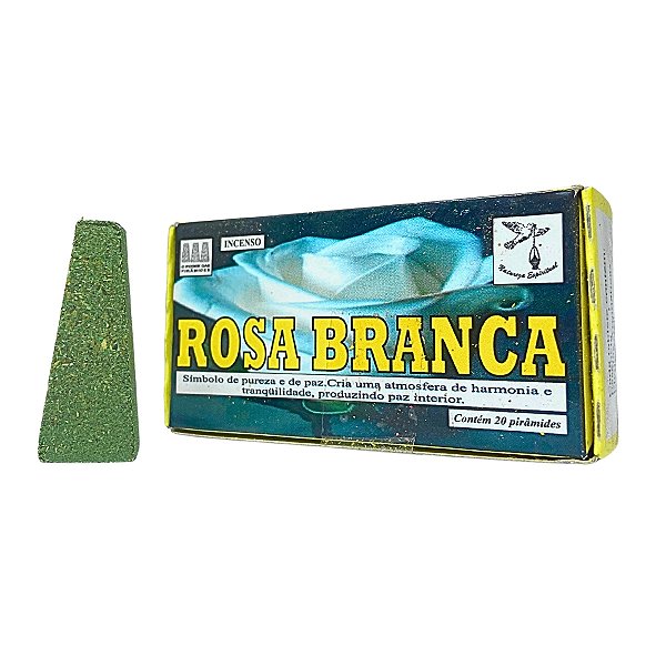 Defumador Pirâmide Rosa Branca