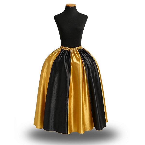 Saia Godê Dourada C/ Faixa Preta — Cigana & Pomba Gira