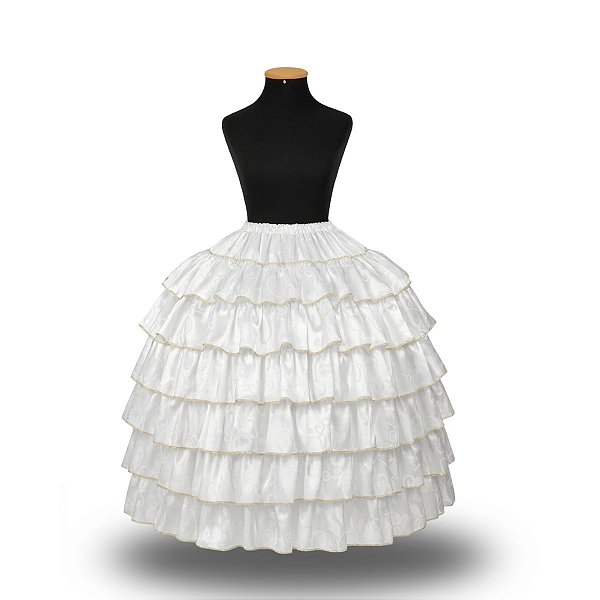 Saia 7 Babados Branca — Cigana & Pomba Gira