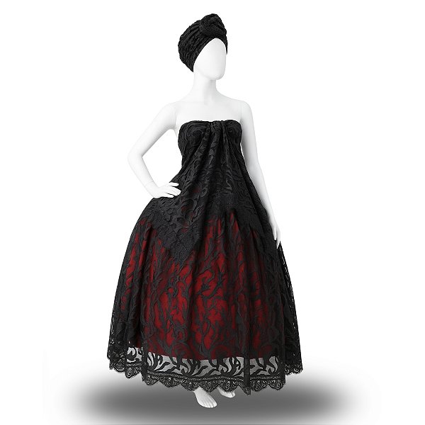 Conjunto Bordado Vermelho e Preto 3 Peças - Pomba gira