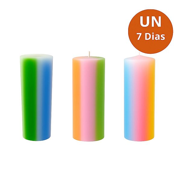 Vela 7 Dias Cigana 260g – Parafina Pura, Alta Qualidade