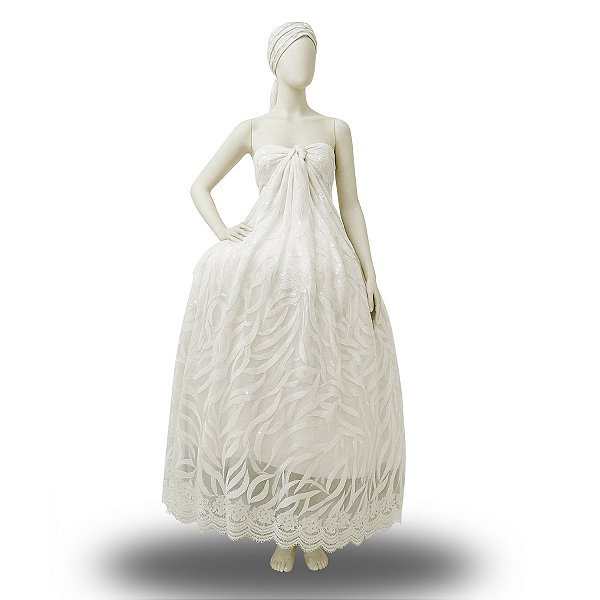 Conjunto Paetê Branco 3 Peças - Umbanda e Candomblé