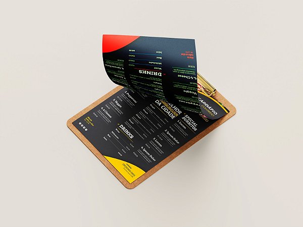 CARDÁPIOS  - SUPREMO 250G - 30X42CM 4x4- 100 UNI