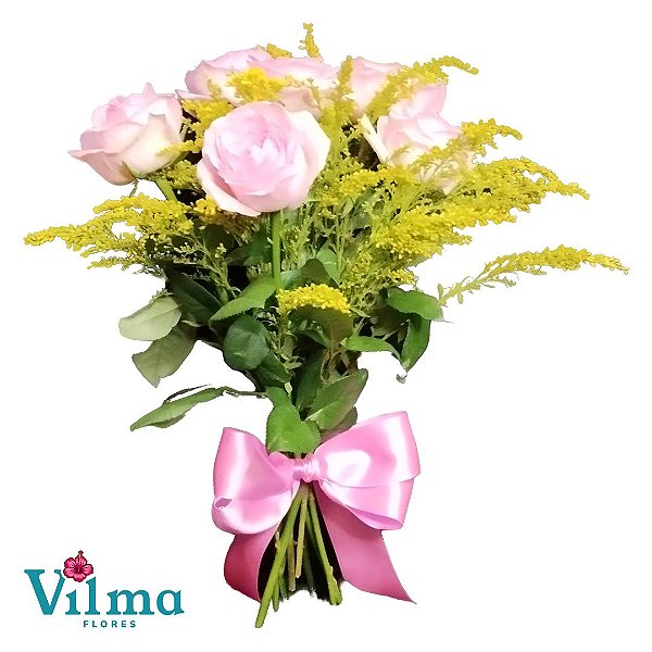 Buque 6 Rosas Cor Rosa
