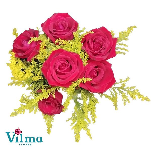 Buque 6 Rosas Cor Vermelha