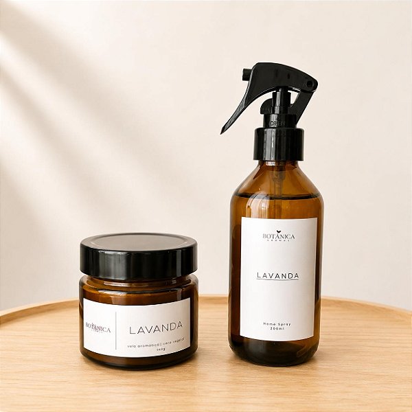 Kit Vela Perfumada + Home Spray - LAVANDA
