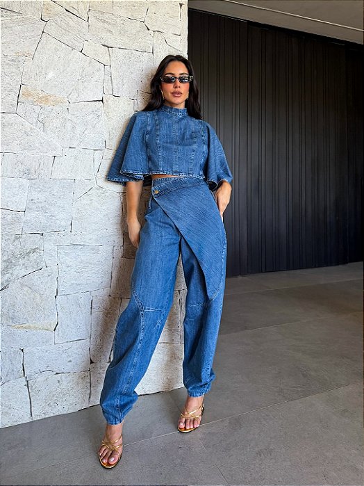 Cropped Zuma Morcego Jeans