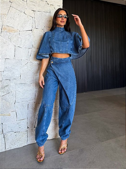 Calça Lelin Jeans cós tortinho