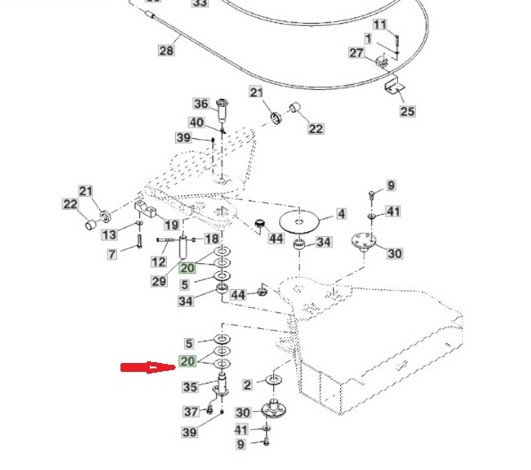 ARRULELA FINA AJUSTE MESA ELEVADOR JOHN DEERE CB01432007