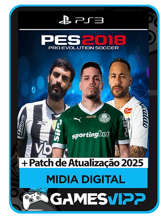 Pes 2018 + Patch atualização temporada 2025 Ps3